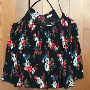 Hollister Strappy Black Floral Camisole